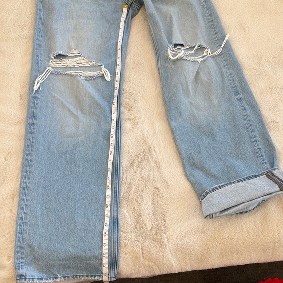 Madewell distressed low slung baggy jeans. Size 27 - Picture 8 of 8